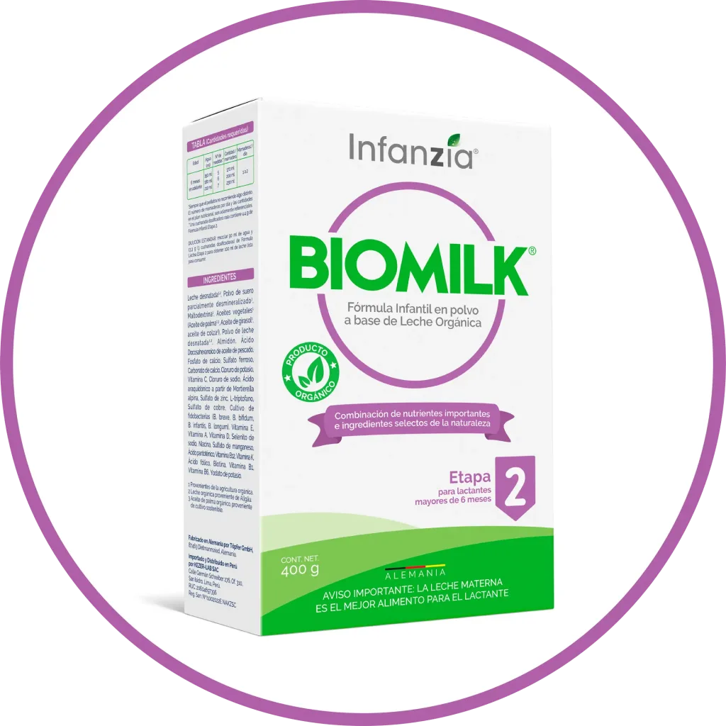 Fórmula infantil Biomilk Etapa 2 Orgánica para Bebés